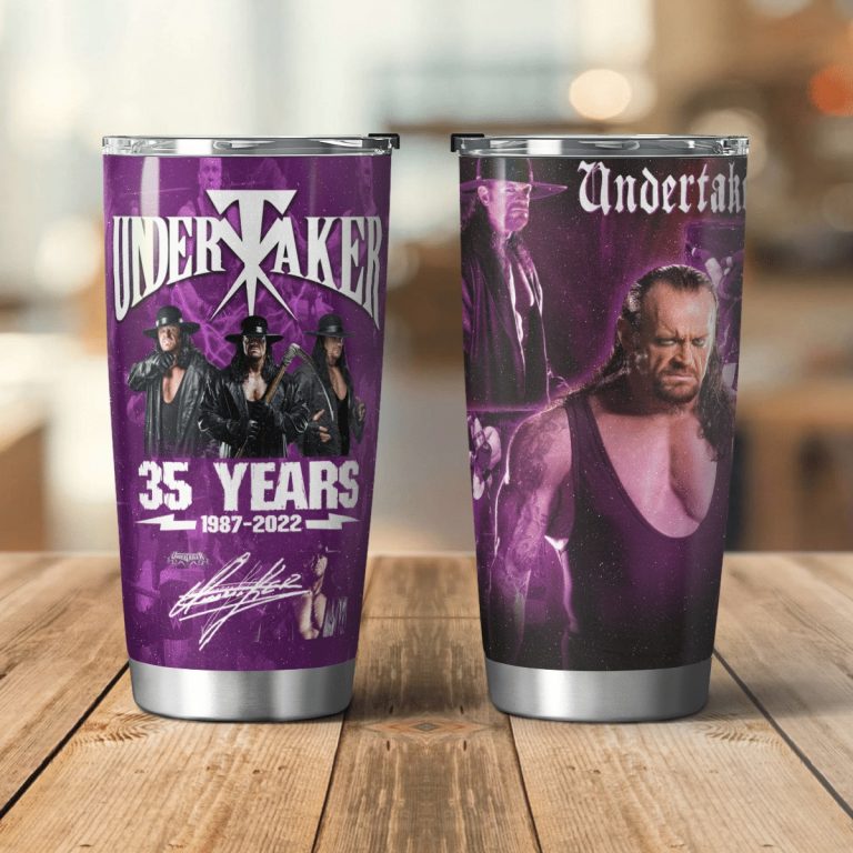 The Undertaker 35 years 1987 2022 tumbler