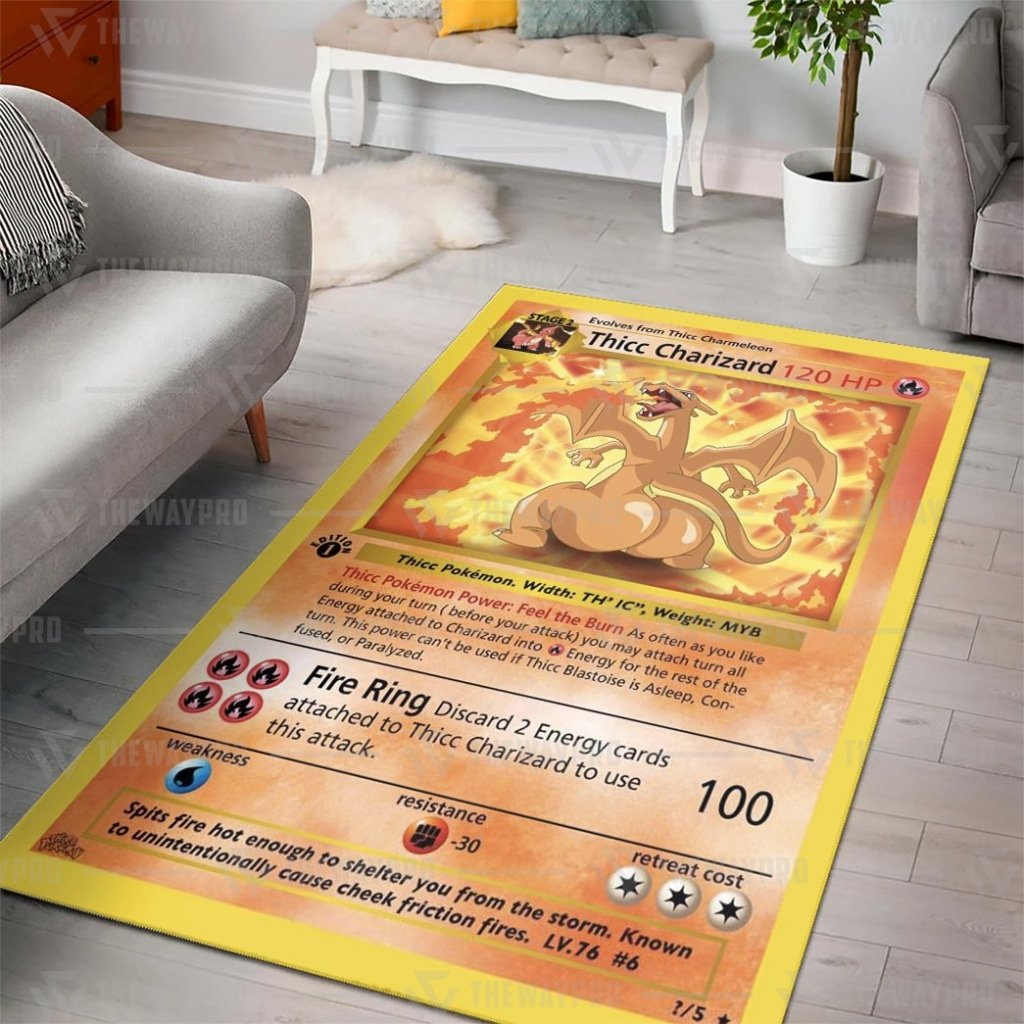 Thicc Charizard Pokemon rug 1