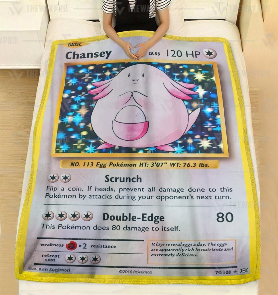 Chansey Pokemon fleece blanket 4 Thicc Pikachu Pokemon fleece blanket 1