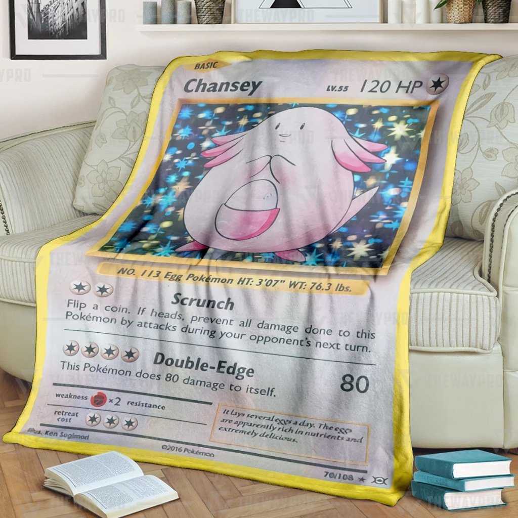 Thicc Pikachu Pokemon fleece blanket