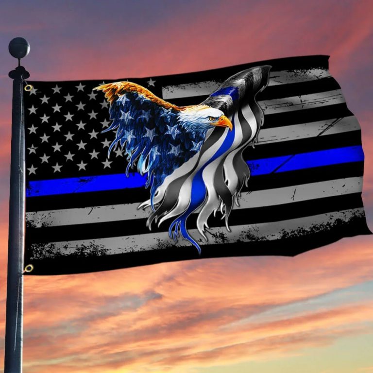 Thin Blue Line American Eagle Flag 1