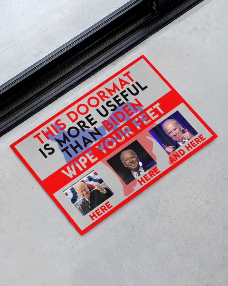 This doormat is more useful than Biden wipe feet here doormat 1.1