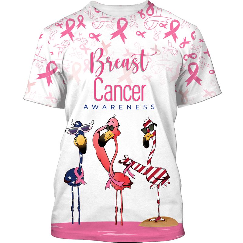 Three Flamingo Breast Cancer Awareness 3d shirt, hoodie 4 Three Flamingo Breast Cancer Awareness 3d shirt hoodie 3