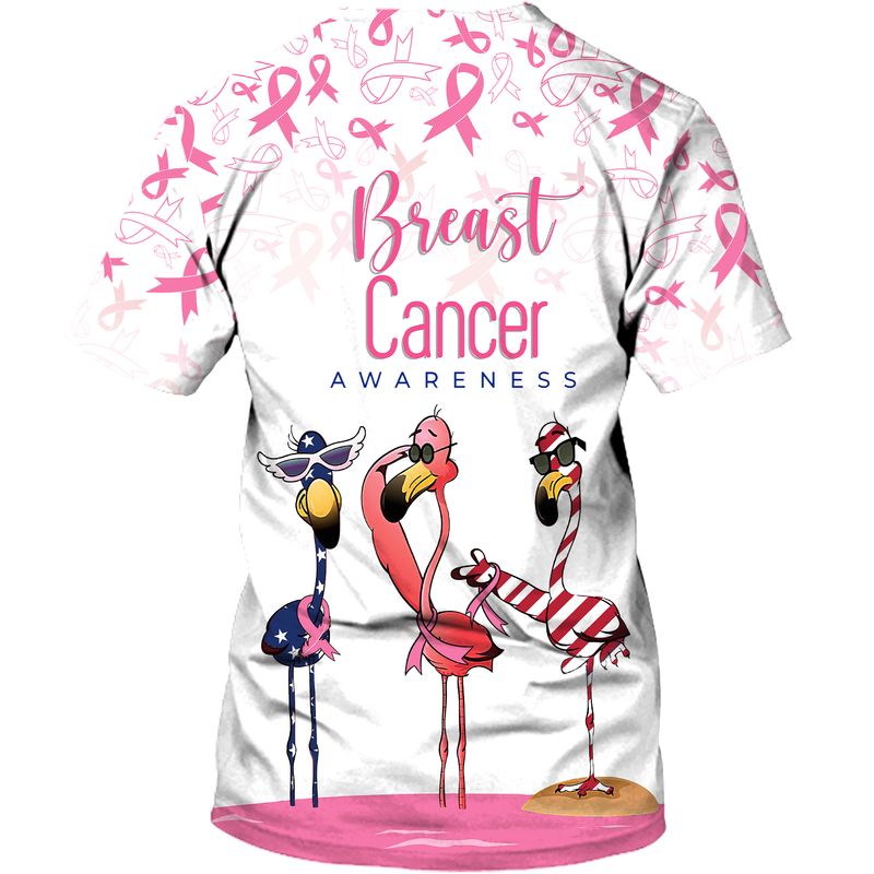 Three Flamingo Breast Cancer Awareness 3d shirt, hoodie 3 Three Flamingo Breast Cancer Awareness 3d shirt hoodie 4