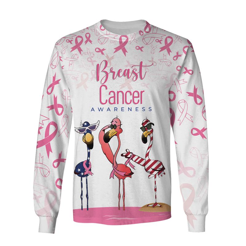 Three Flamingo Breast Cancer Awareness 3d shirt, hoodie 2 Three Flamingo Breast Cancer Awareness 3d shirt hoodie 5