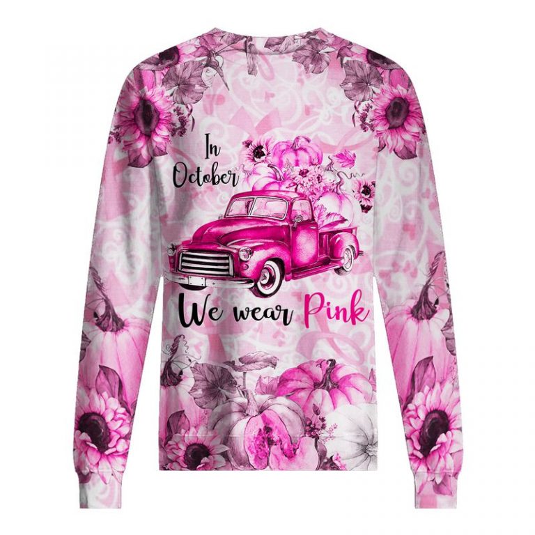 Truck pumpkin flowers In October We Wear Pink Breast Cancer 3d shirt, hoodie 5 Truck pumpkin flowers In October We Wear Pink Breast Cancer 3d shirt hoodie 5