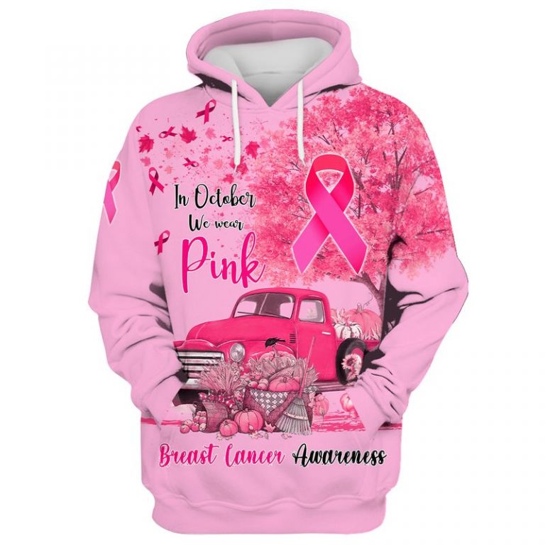 Truck pumpkin vegetable Breast cancer awareness In October We Wear Pink 3d shirt, hoodie 1 Truck pumpkin vegetable Breast cancer awareness In October We Wear Pink 3d shirt hoodie 1