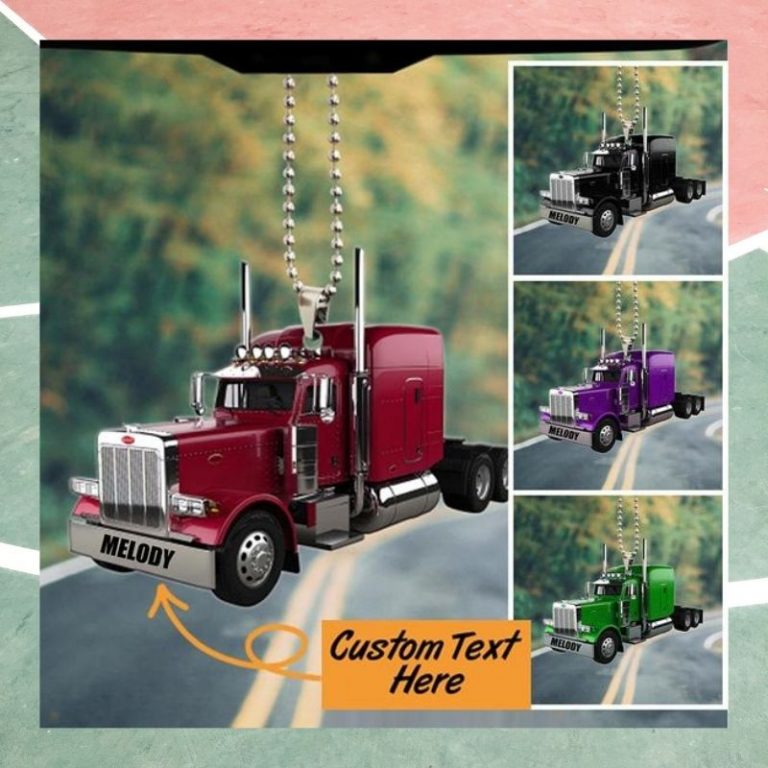 Trucker custom personalized car ornament 2