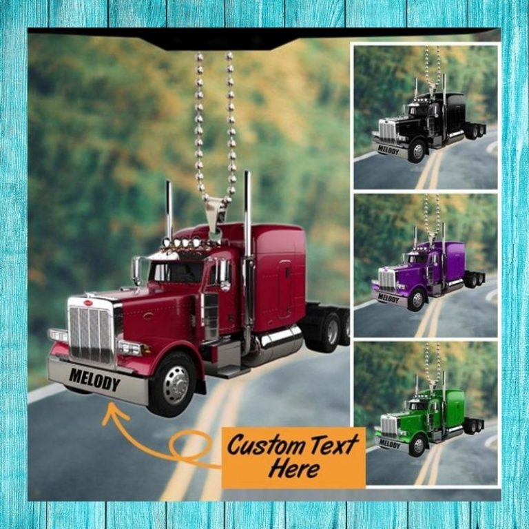 Trucker custom personalized car ornament 3