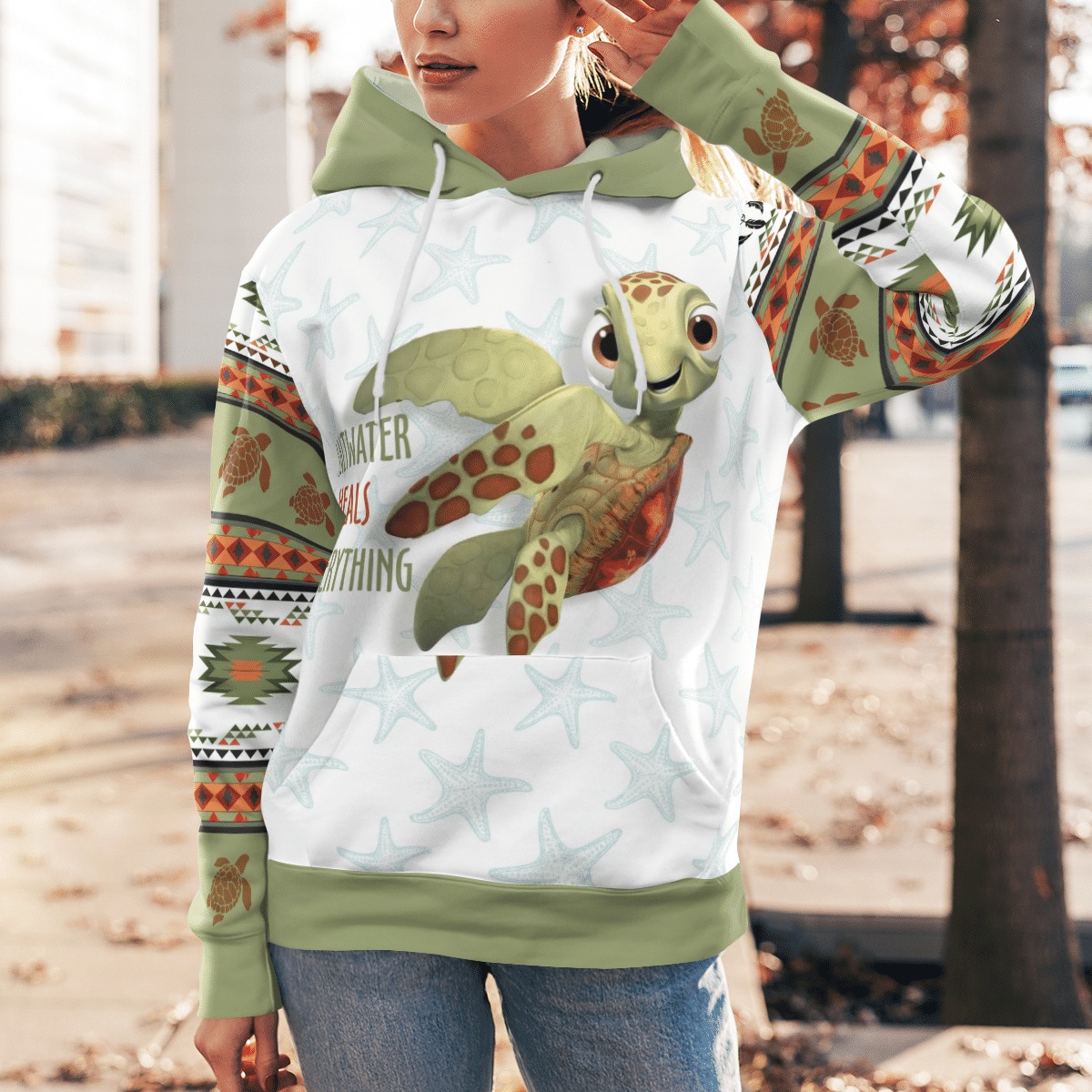 Turtles saltwater heals everything 3d hoodie sweatshirt 2 1
