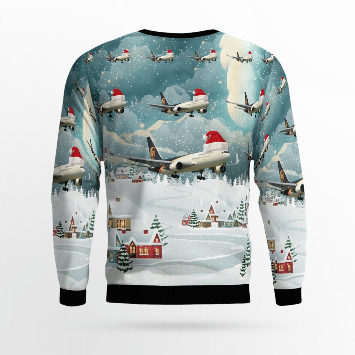 UPS Boeing B767 300F Christmas sweater, sweatshirt 4 UPS Boeing B767 300F Christmas sweater sweatshirt 3