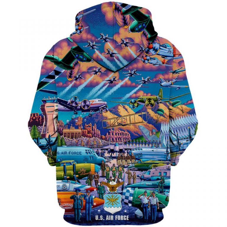 US Air force veteran 3d shirt hoodie 2