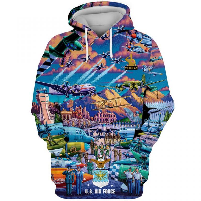 US Air force veteran 3d shirt hoodie 3