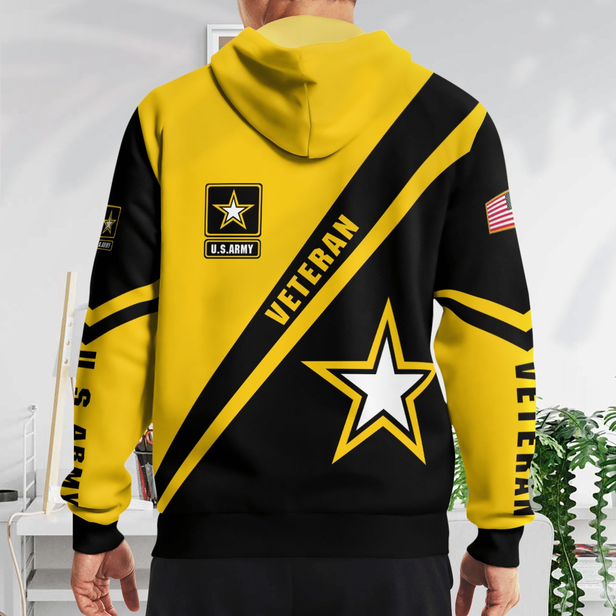 US Army Veteran American flag 3d hoodie, sweatpants 7 US Army Veteran American flag 3d hoodie sweatpants 6
