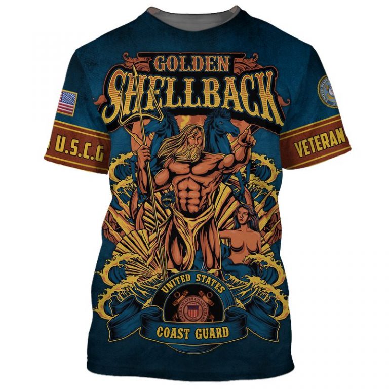 US Coast guard golden shellback Poseidon 3d shirt, hoodie (1) US Coast guard golden shellback Poseidon 3d shirt hoodie 1