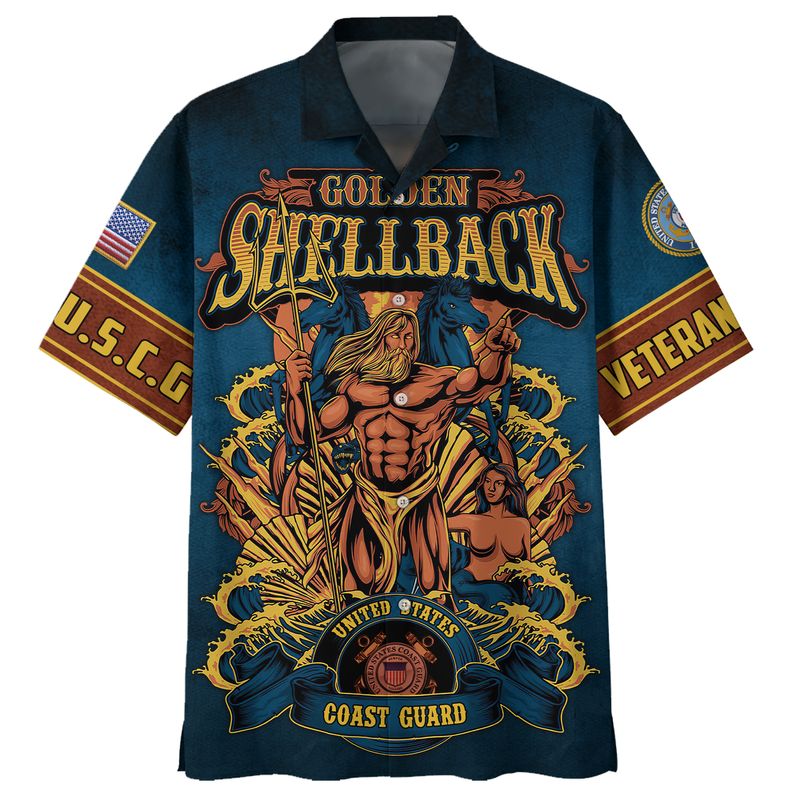 US Coast guard golden shellback Poseidon 3d shirt, hoodie 3 US Coast guard golden shellback Poseidon 3d shirt hoodie 3