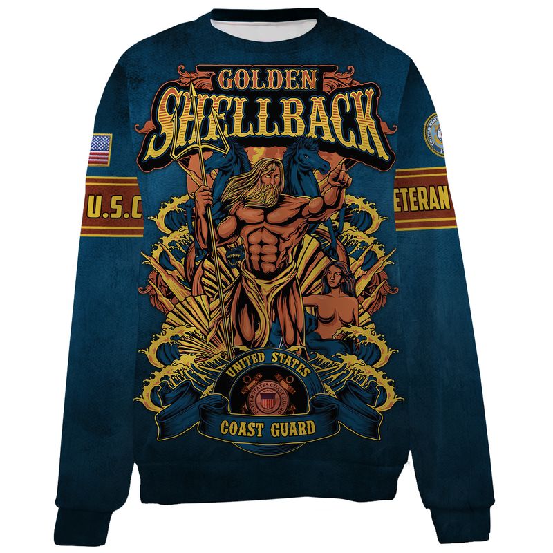 US Coast guard golden shellback Poseidon 3d shirt, hoodie 1 US Coast guard golden shellback Poseidon 3d shirt hoodie 6