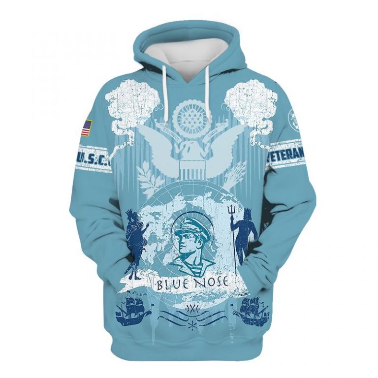 US Coast guard veteran blue nose 3d shirt hoodie 5