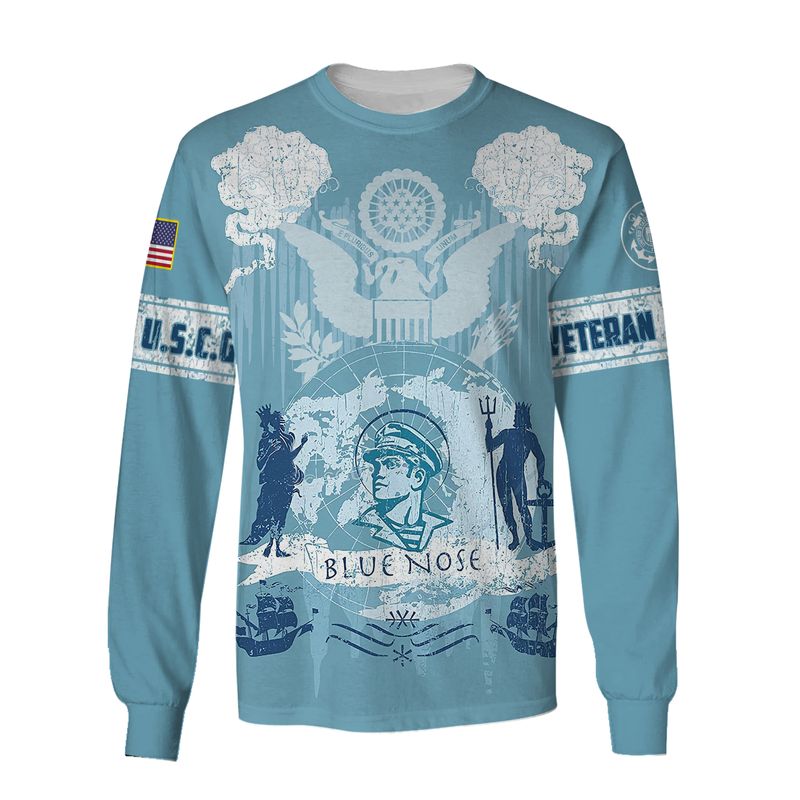 US Coast guard veteran blue nose 3d shirt hoodie 6