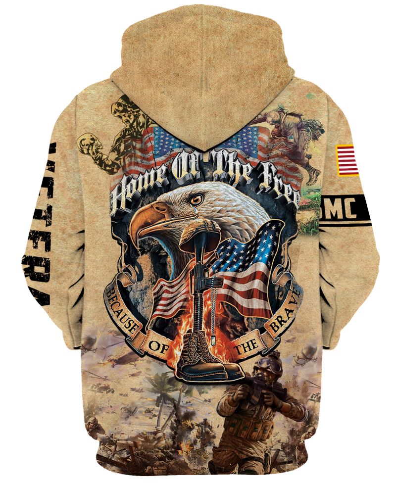 US Marine veteran eagle home of the free because of the brave 3d shirt, hoodie 5 US Marine veteran eagle home of the free because of the brave 3d shirt hoodie 4