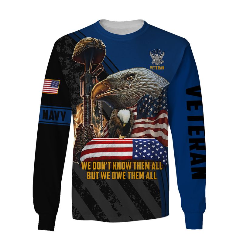 US Navy veteran eagle we don't know them all but we owe them all 3d shirt, hoodie 4 US Navy veteran eagle we dont know them all but we owe them all 3d shirt hoodie 3