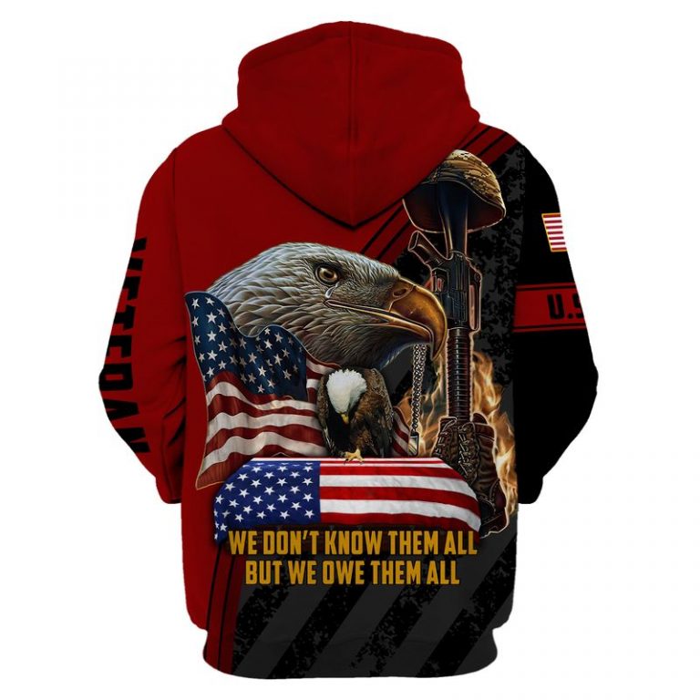 US marine veteran eagle we dont know them all but we owe them all 3d shirt hoodie 2