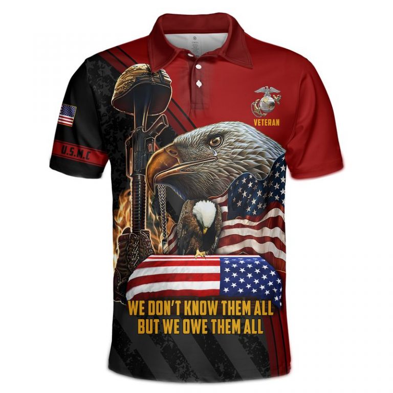 US marine veteran eagle we dont know them all but we owe them all 3d shirt hoodie 6
