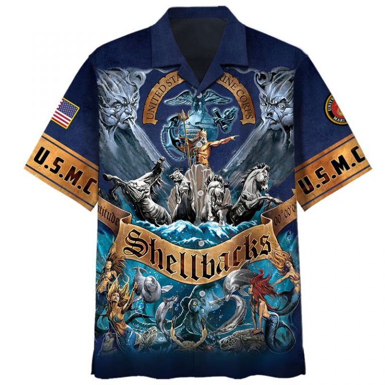US marines veteran Poseidon horse shellbacks 3d shirt hoodie 6