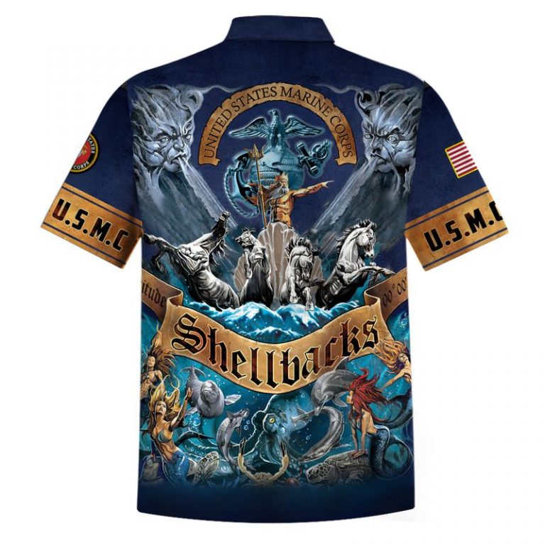 US marines veteran Poseidon horse shellbacks 3d shirt hoodie 7