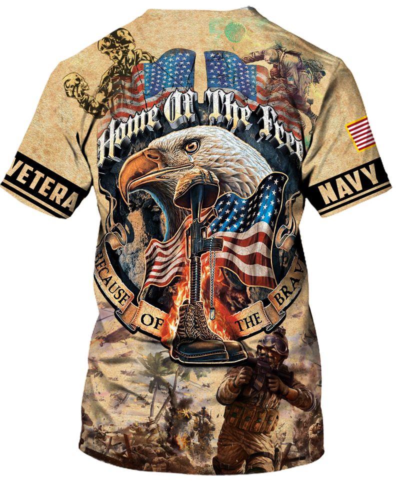 US navy veteran eagle home of the free because of the brave 3d shirt, hoodie 7 US navy veteran eagle home of the free because of the brave 3d shirt hoodie 2