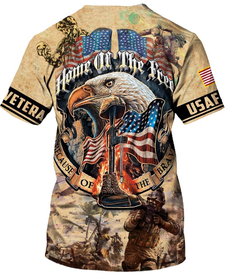 USAF veteran eagle home of the free because of the brave 3d shirt, hoodie 5 USAF veteran eagle home of the free because of the brave 3d shirt hoodie 2