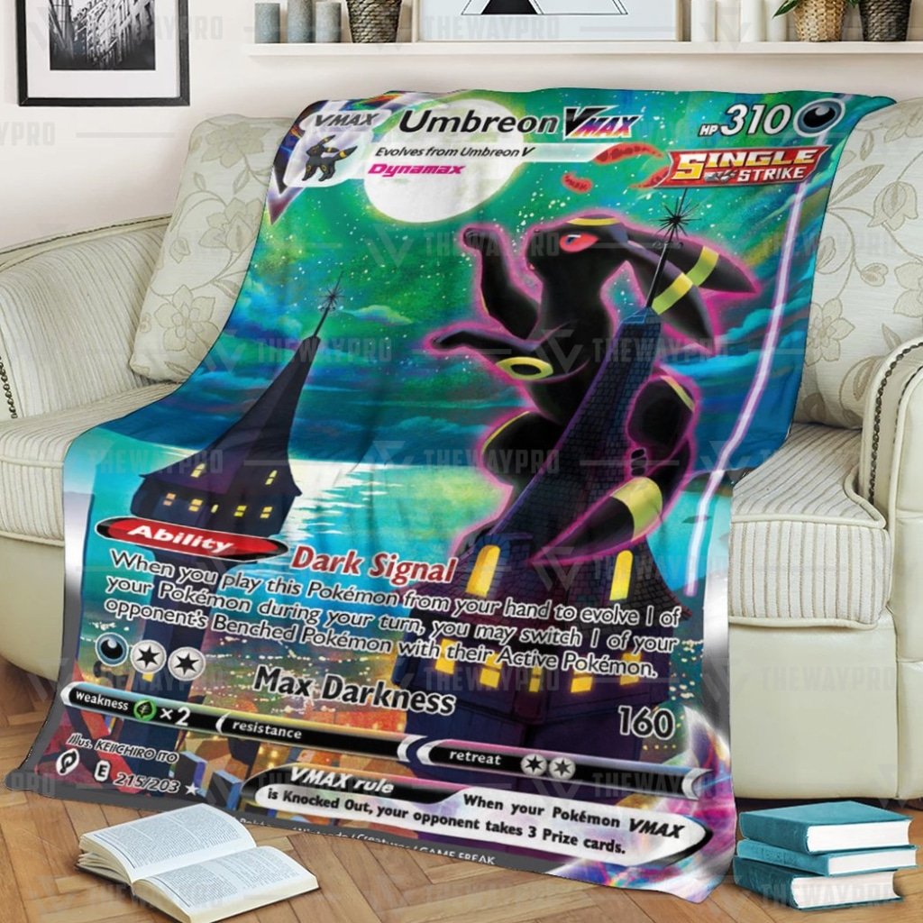 Umbreon Evolving Skies Vmax Pokemon blanket 4 Umbreon Evolving Skies Vmax Pokemon blanket 1