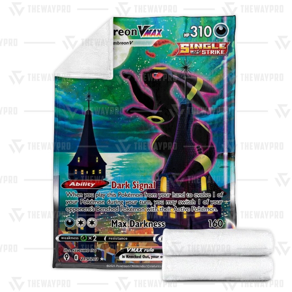 Umbreon Evolving Skies Vmax Pokemon blanket 2 Umbreon Evolving Skies Vmax Pokemon blanket 2