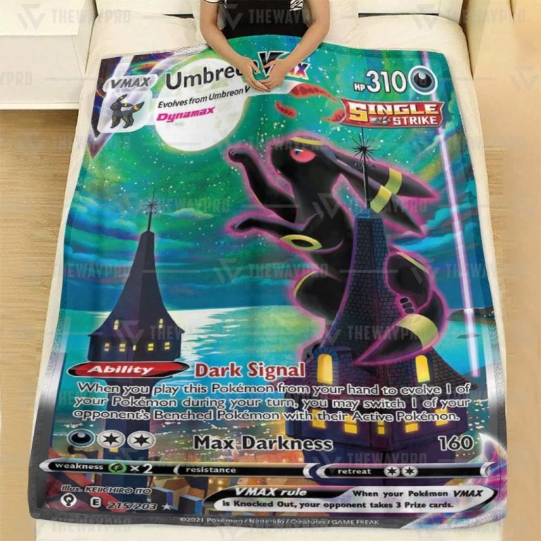Umbreon Evolving Skies Vmax Pokemon Blanket (3) Umbreon Evolving Skies Vmax Pokemon blanket 3