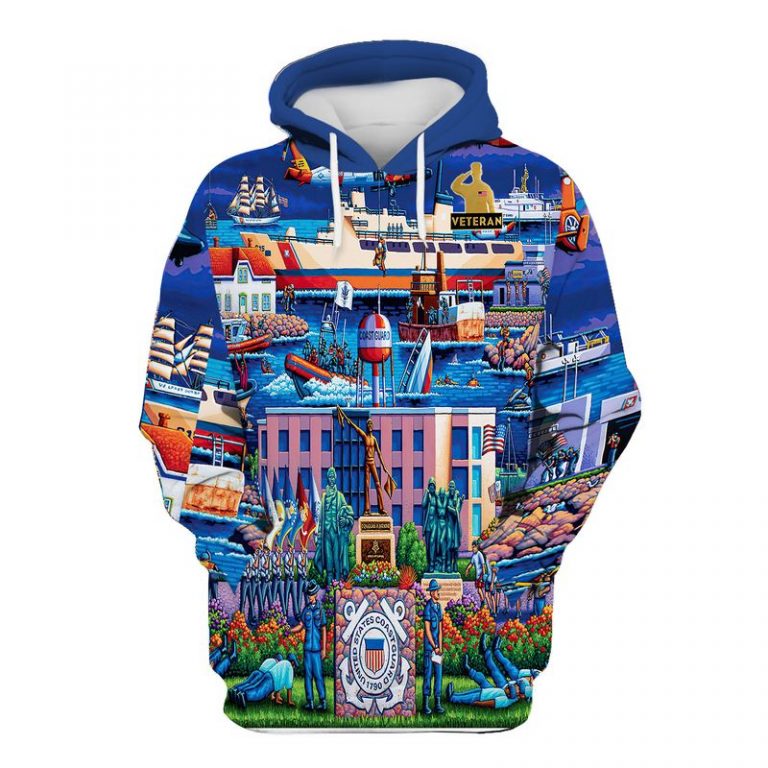 United States Coast Guard veteran 3d shirt, hoodie (3) United States Coast Guard veteran 3d shirt hoodie 3