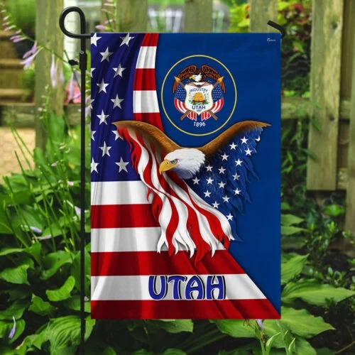 Utah Eagle American Flag 5