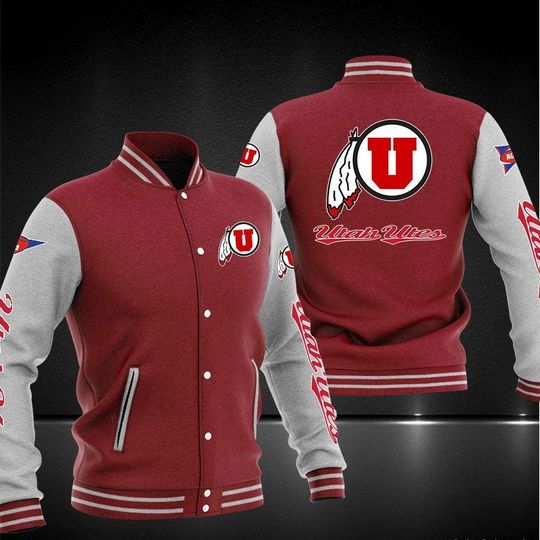 Utah Utes Varsity Baseball Jacket 6 Utah Utes Varsity Baseball Jacket2