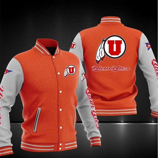 Utah Utes Varsity Baseball Jacket 5 Utah Utes Varsity Baseball Jacket3