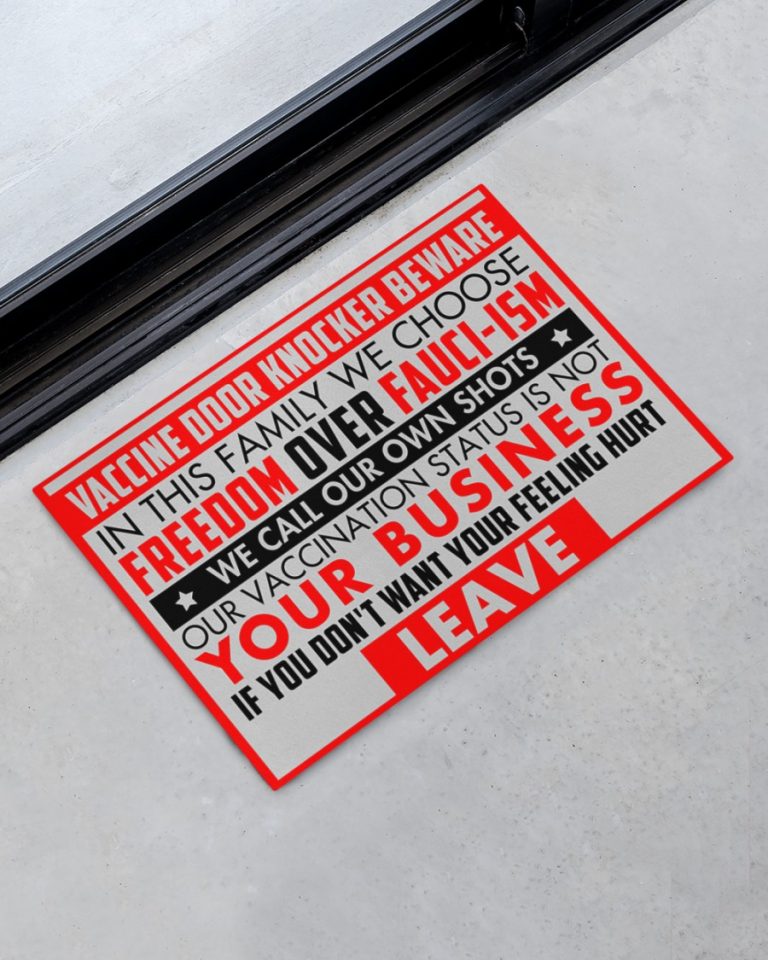 Vaccine door knocker beware If you don't want your feeling hurt leave doormat 3 Vaccine door knocker beware If you dont want your feeling hurt leave doormat 3