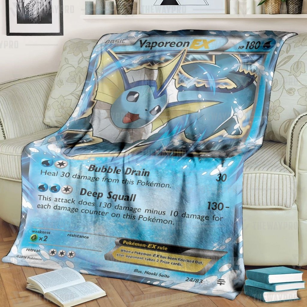 Vaporeon EX Pokemon blanket