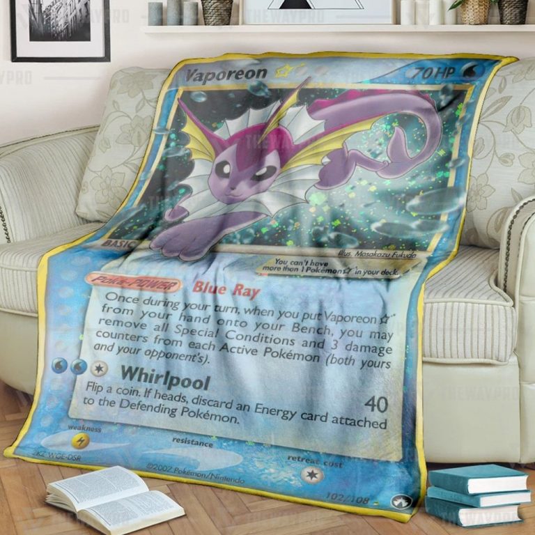 Vaporeon Gold Star Pokemon blanket 1 Vaporeon Gold Star Pokemon blanket 1