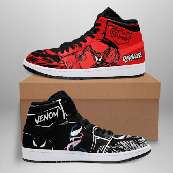Venom Let there be Carnage Carnage Air Jordan high top shoes 1