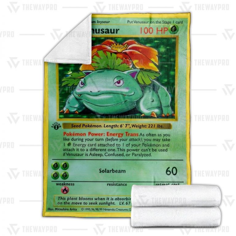 Venusaur Card Pokemon blanket 2
