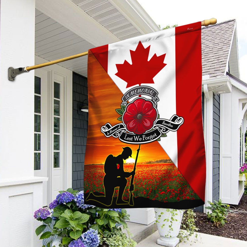 Veteran Remembrance Day Lest We Forget Canadian Flag 1