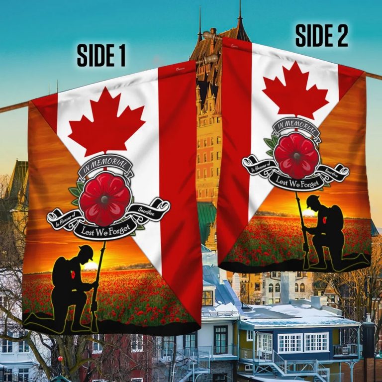 Veteran Remembrance Day Lest We Forget Canadian Flag 3