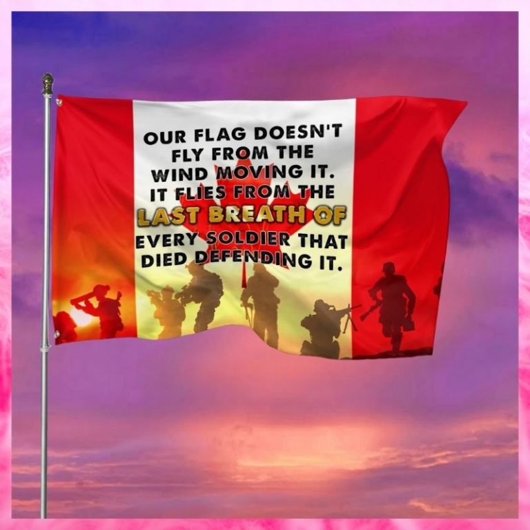 Veteran our flag doesnt fly from the wind moving it Canada flag 2