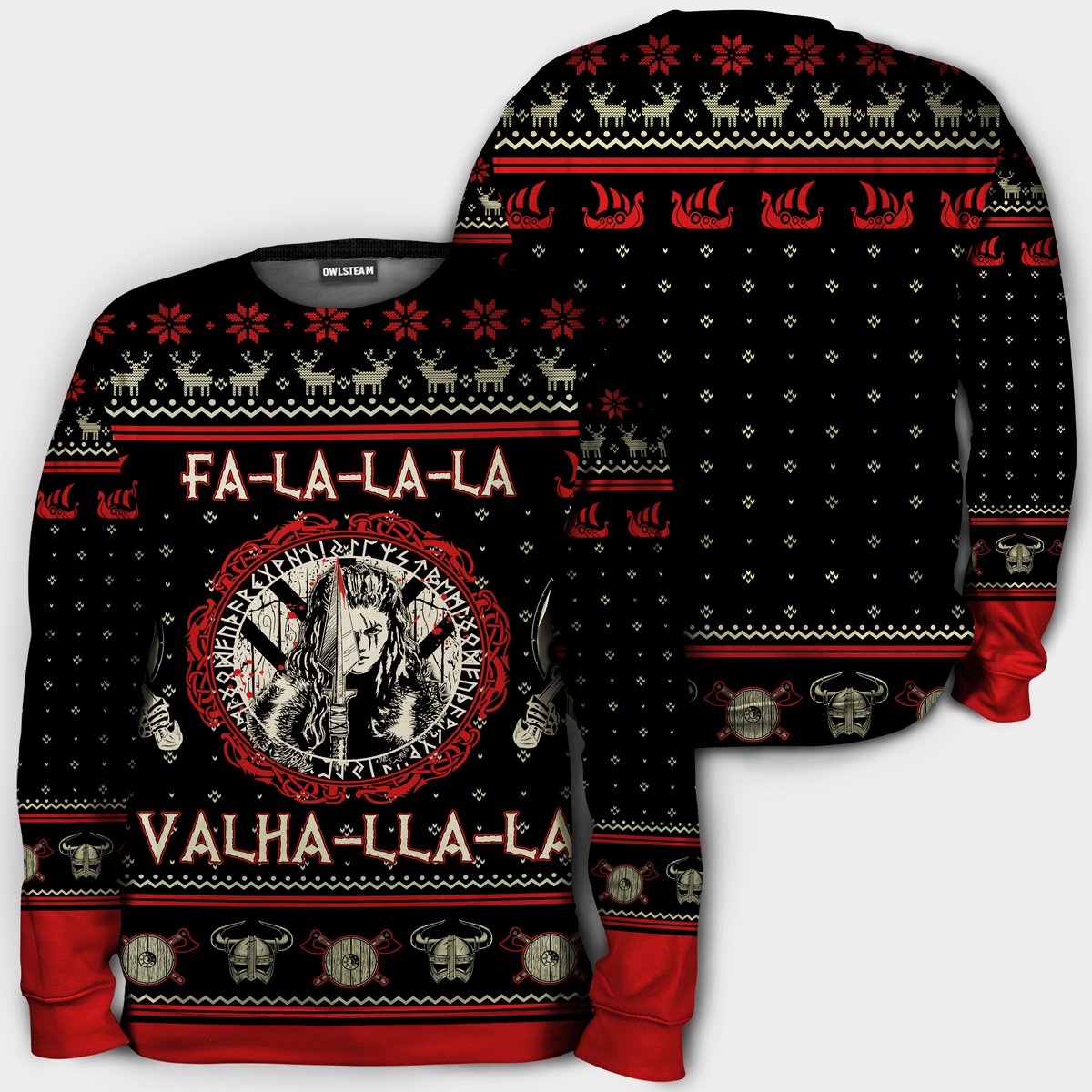 Viking Shieldmaiden Valha Fa La La 3d shirt, hoodie 3 Viking Shieldmaiden Valha Fa La La 3d shirt hoodie 2