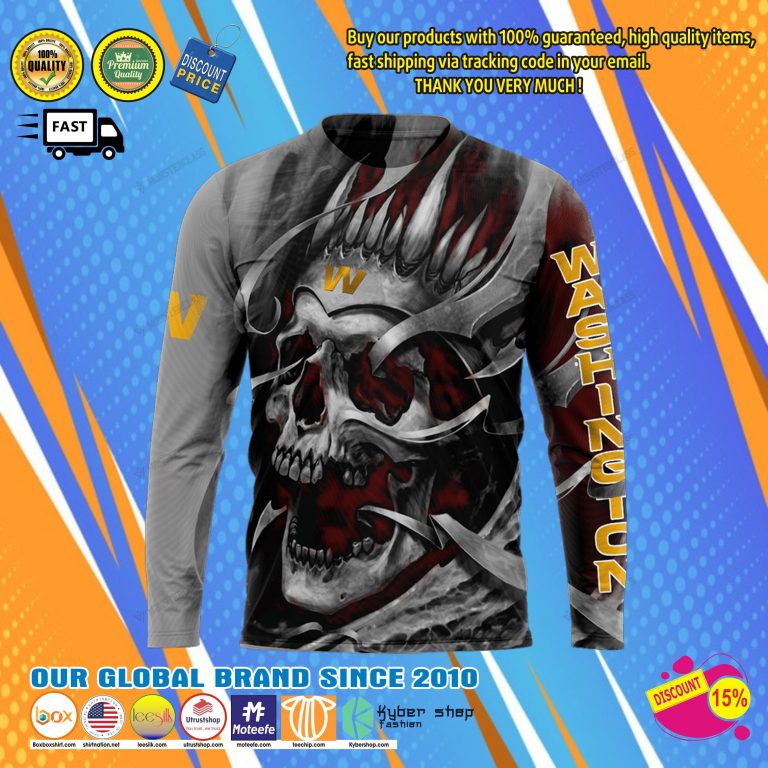 Washington football team skull jersey hoodie8