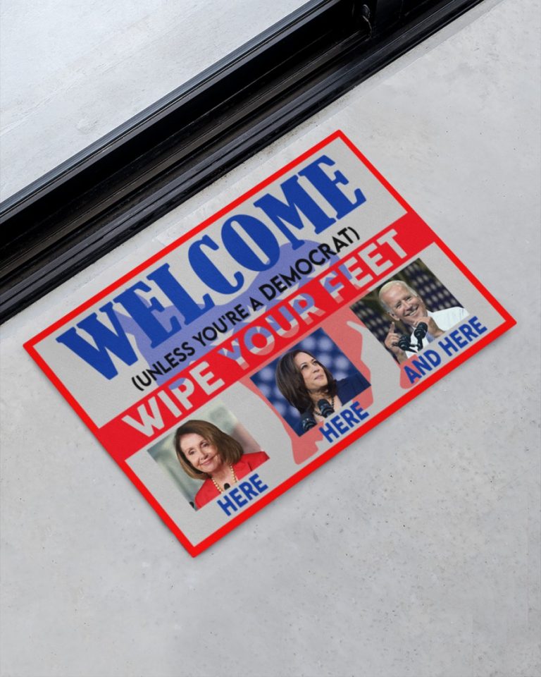 Welcome unless youre a democrat wipe feet here Biden Hillary Clinton doormat 1.1