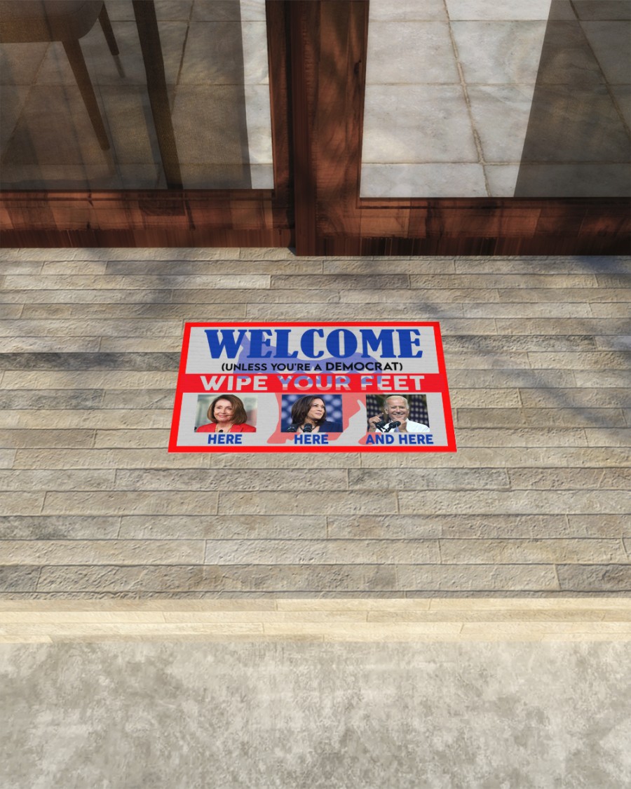 Welcome unless youre a democrat wipe feet here Biden Hillary Clinton doormat 1.3